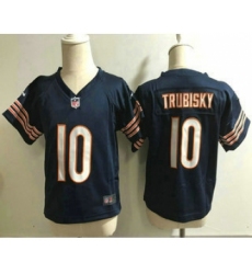 Toddler Chicago Bears #10 Mitchell Trubisky Navy Blue Team Color Stitched NFL Nike Game Jersey