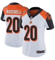 Women's Nike Cincinnati Bengals #20 KeiVarae Russell Elite White NFL Jersey