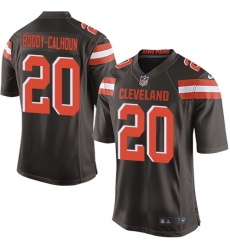 Men's Nike Cleveland Browns #20 Briean Boddy-Calhoun Game Brown Team Color NFL Jersey