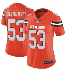 Women's Nike Cleveland Browns #53 Joe Schobert Orange Alternate Vapor Untouchable Limited Player NFL Jersey