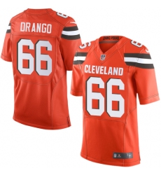 Men's Nike Cleveland Browns #66 Spencer Drango Elite Orange Alternate NFL Jersey