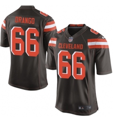 Men's Nike Cleveland Browns #66 Spencer Drango Game Brown Team Color NFL Jersey