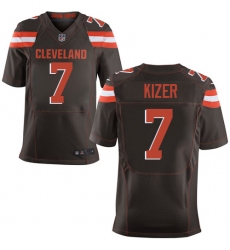 Men's Nike Cleveland Browns #7 DeShone Kizer Elite Brown Team Color NFL Jersey