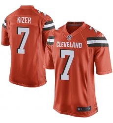Men's Nike Cleveland Browns #7 DeShone Kizer Game Orange Alternate NFL Jersey