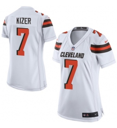 Women's Nike Cleveland Browns #7 DeShone Kizer Game White NFL Jersey