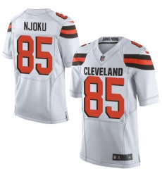 Men's Nike Cleveland Browns #85 David Njoku Elite White NFL Jersey