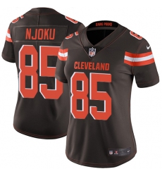 Women's Nike Cleveland Browns #85 David Njoku Elite Brown Team Color NFL Jersey