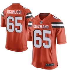 Men's Nike Cleveland Browns #65 Larry Ogunjobi Game Orange Alternate NFL Jersey