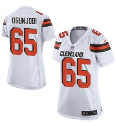 Women's Nike Cleveland Browns #65 Larry Ogunjobi Game White NFL Jersey