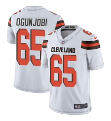 Youth Nike Cleveland Browns #65 Larry Ogunjobi Elite White NFL Jersey