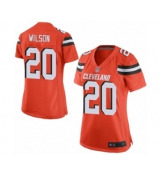 Women's Cleveland Browns #20 Howard Wilson Game Orange Alternate Football Jersey