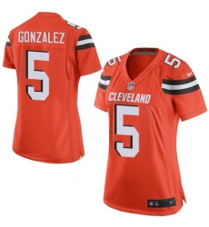 Women's Nike Cleveland Browns #5 Zane Gonzalez Game Orange Alternate NFL Jersey