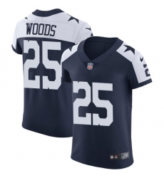 Men's Nike Dallas Cowboys #25 Xavier Woods Navy Blue Throwback Alternate Vapor Untouchable Elite Player NFL Jersey