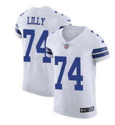Men's Nike Dallas Cowboys #74 Bob Lilly Elite White NFL Jersey