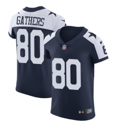 Men's Nike Dallas Cowboys #80 Rico Gathers Navy Blue Throwback Alternate Vapor Untouchable Elite Player NFL Jersey
