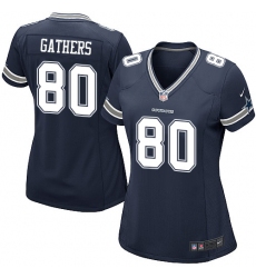 Women's Nike Dallas Cowboys #80 Rico Gathers Game Navy Blue Team Color NFL Jersey