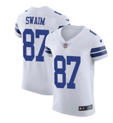 Men's Nike Dallas Cowboys #87 Geoff Swaim Elite White NFL Jersey