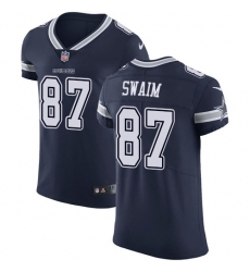 Men's Nike Dallas Cowboys #87 Geoff Swaim Navy Blue Team Color Vapor Untouchable Elite Player NFL Jersey