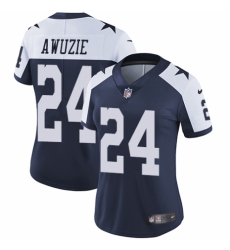 Women's Nike Dallas Cowboys #24 Chidobe Awuzie Navy Blue Throwback Alternate Vapor Untouchable Limited Player NFL Jersey