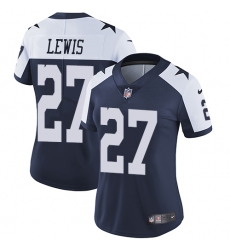 Women's Nike Dallas Cowboys #27 Jourdan Lewis Elite Navy Blue Throwback Alternate NFL Jersey