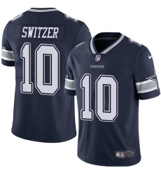 Men's Nike Dallas Cowboys #10 Ryan Switzer Navy Blue Team Color Vapor Untouchable Limited Player NFL Jersey