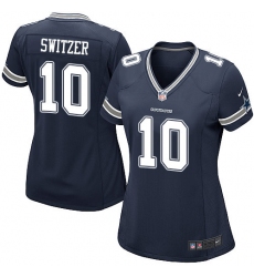 Women's Nike Dallas Cowboys #10 Ryan Switzer Game Navy Blue Team Color NFL Jersey