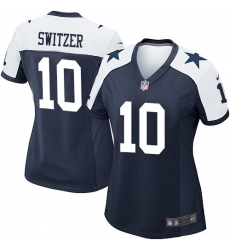 Women's Nike Dallas Cowboys #10 Ryan Switzer Game Navy Blue Throwback Alternate NFL Jersey