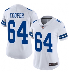 Women's Nike Dallas Cowboys #64 Jonathan Cooper Elite White NFL Jersey