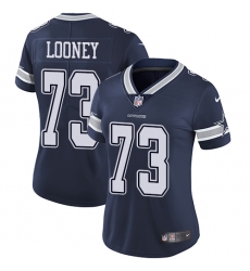 Women's Nike Dallas Cowboys #73 Joe Looney Elite Navy Blue Team Color NFL Jersey