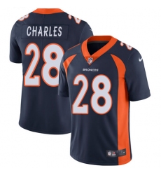 Youth Nike Denver Broncos #28 Jamaal Charles Elite Navy Blue Alternate NFL Jersey