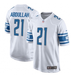 Men's Nike Detroit Lions #21 Ameer Abdullah Game White NFL Jersey