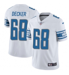 Men's Nike Detroit Lions #68 Taylor Decker Elite White NFL Jersey