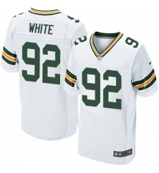 Men's Nike Green Bay Packers #92 Reggie White Elite White NFL Jersey