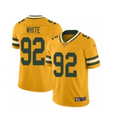 Women's Green Bay Packers #92 Reggie White Limited Gold Inverted Legend Football Jersey