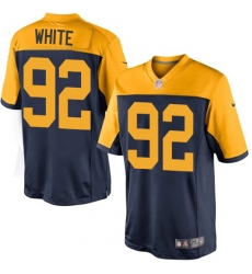 Youth Nike Green Bay Packers #92 Reggie White Elite Navy Blue Alternate NFL Jersey