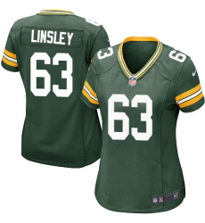 Women's Nike Green Bay Packers #63 Corey Linsley Game Green Team Color NFL Jersey