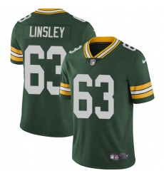 Youth Nike Green Bay Packers #63 Corey Linsley Green Team Color Vapor Untouchable Limited Player NFL Jersey