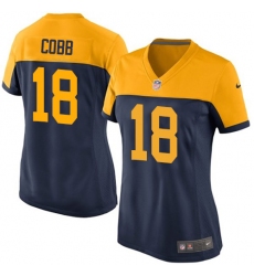 Women's Nike Green Bay Packers #18 Randall Cobb Game Navy Blue Alternate NFL Jersey