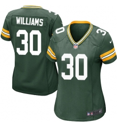 Women's Nike Green Bay Packers #30 Jamaal Williams Game Green Team Color NFL Jersey