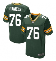 Men's Nike Green Bay Packers #76 Mike Daniels Elite Green Team Color NFL Jersey