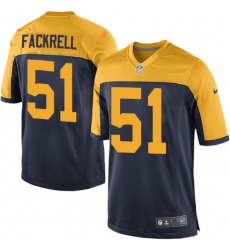 Men's Nike Green Bay Packers #51 Kyler Fackrell Game Navy Blue Alternate NFL Jersey