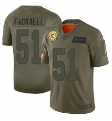 Women's Green Bay Packers #51 Kyler Fackrell Limited Camo 2019 Salute to Service Football Jersey