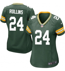 Women's Nike Green Bay Packers #24 Quinten Rollins Game Green Team Color NFL Jersey