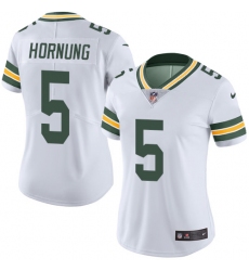 Women's Nike Green Bay Packers #5 Paul Hornung Elite White NFL Jersey