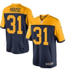 Youth Nike Green Bay Packers #31 Davon House Elite Navy Blue Alternate NFL Jersey