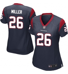 Women's Nike Houston Texans #26 Lamar Miller Game Navy Blue Team Color NFL Jersey