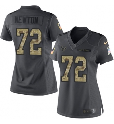 Women's Nike Houston Texans #72 Derek Newton Limited Black 2016 Salute to Service NFL Jersey