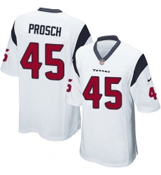 Men's Nike Houston Texans #45 Jay Prosch Game White NFL Jersey