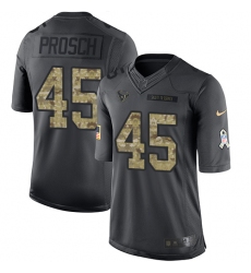 Men's Nike Houston Texans #45 Jay Prosch Limited Black 2016 Salute to Service NFL Jersey