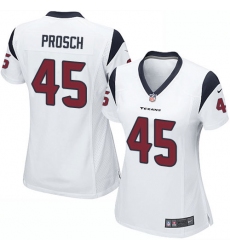 Women's Nike Houston Texans #45 Jay Prosch Game White NFL Jersey